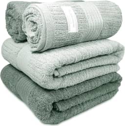 Jogo De Banho Gigante Buddemeyer - Toalha Banhão Fio Penteado Canelado - 100% Algodão - Kit 4 Peças (Verde 1871/1836)
