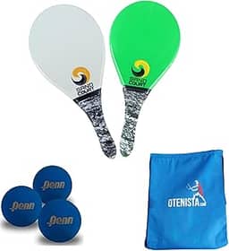 Kit Frescobol 2 Raquetes Polimero mais 3 Bolas Penn