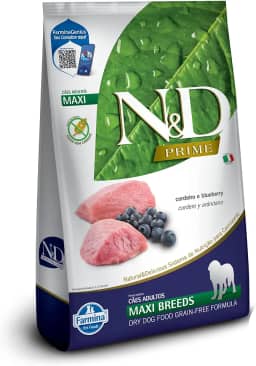N&D Prime para Cães Adultos de Raças Grandes e Gigantes Sabor Cordeiro e Blueberry 10,1Kg