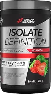 Whey Protein Isolado Isolate Definition 900g Sabor Morango Bodyaction