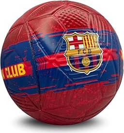 Bola Futebol Oficial Barcelona Time Clube Tamanho Padrão 5 PVC Profissional Masculino Feminino Adulto Junior Juvenil Jogo Campo Society Futsal Grama Sintética e Natural Colorida Resistente Lincenciada