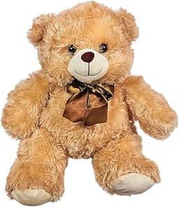 Fizzy, Urso De Pelúcia Com Lacinho 35cms - Marrom Escuro
