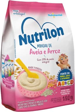 Nutrilon Mingau Aveia E Arroz 180G - Com 39% De Aveia Integral Fonte De Ferro Zinco E Vitaminas