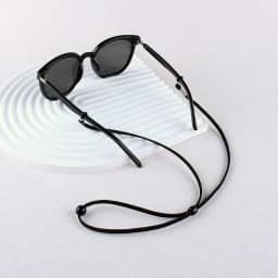 2 peças de alça de óculos, óculos de sol esportivos e alças de suporte de óculos para homens e mulheres, suporte de cordão, cordão de pescoço, protetor de óculos, preto