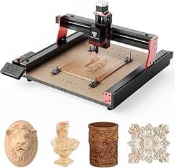 Twotrees TTC450 Pro Máquina Fresadora CNC, fresadora totalmente metálica de 3 eixos para gravação em madeira, Acrílico, MDF e Nylon, Área de Trabalho de 460 x 460 x 80mm