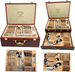 Faqueiro Inox 84 Peças De Luxo Com Maleta