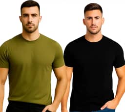 Kit 2 Camiseta T‑Shirt Modal Tecnologica Masculina Cores Variadas Modella