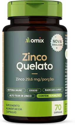 Zinco Quelato - 70 cápsulas - Omix