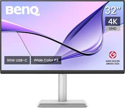 Monitor BenQ 32" MA320U 4K para Macbook® Pro/Air, 2 x USB-C, fonte 90W para carregar a bateria dos seus dispositivos
