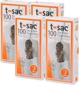 T-Sac Sacos de filtro de chá, infusor de chá descartável, número 2, capacidade de 2 a 4 xícaras, conjunto de 400