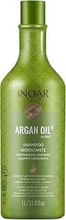 Inoar, Shampoo Argan Oil – Hidratação Profunda, Brilho Intenso e Ação Antifrizz para Todos os Tipos de Cabelo, Vegano e Botânico - 1L