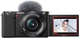 Sony Alpha ZV-E10 - Kit de câmera Vlog sem espelho com lentes intercambiáveis APS-C - Preto