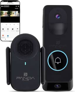 Vídeo Porteiro Interfone Inteligente Wifi Câmera Dupla Visão Noturna 180° HD Alexa Tuya Smartlife Panda Plus Áudio Bidirecional