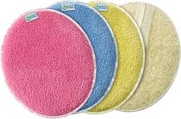 Kit 3 Bucha Vegetal Oval Esponja Banho Esfoliante MicroFibra Dupla Face (Sortida)