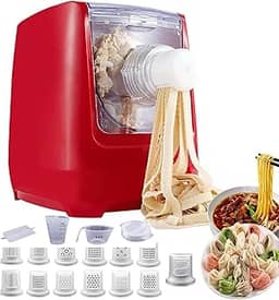 LWCHAUNG MáQuina EléTrica De MacarrãO, MáQuina AutomáTica De MacarrãO, MáQuina De Fazer MacarrãO E Misturador De Massa Com 13 Moldes, Para Espaguete, Fettuccini