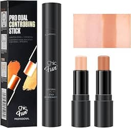 Bastão de Contorno e Iluminador 2 em 1, Chic Fun (#02, 2 Em 1)