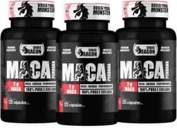 3x Maca Peruana Negra 120 Capsulas 2000mg Black Pura Premium Importada Para Homens e Mulheres Original