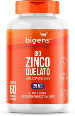 Bio Zinco Quelato 29mg Quelado 60 Cápsulas Biogens