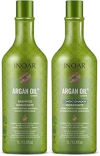 Inoar, Kit Argan Oil System – Shampoo e Condicionador 1L, Hidratação Profunda, Brilho Intenso, Redução de Frizz, Nutrição com Óleo de Argan, Para Todos os Tipos de Cabelo