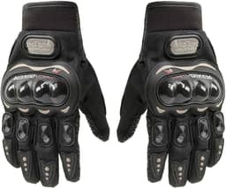 Luva Moto Motoqueiro Motocross Motociclista Bike Pró Preta Proteção Mãos Fibra De Carbono Tamanho Único - PLP MANIA