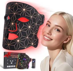 Terapia de luz vermelha para rosto, máscara facial de LED de 8 cores, terapia de luz com infravermelho próximo de 850 NM, máscara terapêutica de luz vermelha recarregável de 3000 mAh, dispositivo de