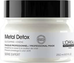 L'Oréal Professionnel Máscara Metal Detox, para maciez, brilho & sedosidade, maior durabilidade da cor, para cabelos coloridos e danificados, 250ml