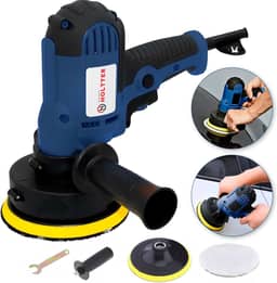 HOLTTER Politriz Lixadeira Rotativa Multifunções Automotiva Polidor Profissional Com Velocidade Variável 5 Polegadas 600W 4500 RPM Mandril125mm Polir Lixar Carro Azulejo Madeira Com Acessórios (110)