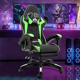 Belle&Zen Cadeira Gamer Ergonomica Moderno Verde, Design Ergonômico, Giro de 360 Graus, Material Premium, Adequada para Várias Ocorrências, para Trabalho, Estudo e Jogos