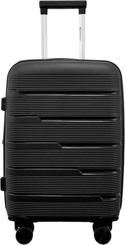 Mala de Bordo 10kg em Polipropileno com Cadeado TSA Rodas 360 Removíveis Gladiador P2 (Preto)