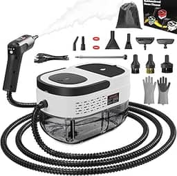 Limpador a vapor portátil para casa, limpador a vapor de alta pressão de 2500 W para detalhes de carro, 3 níveis de vapor, tanque de 1600 ml, vaporizador de alta temperatura para percevejos, sofá