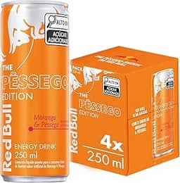 Pack de 4 Latas Red Bull Energético, Morango & Pêssego, 250ml