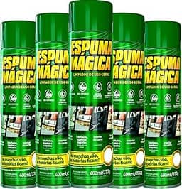 5 unidades Espuma Mágica Produto Para Tênis Estofado Tecido Panelas Bancos Paineis 400 ml