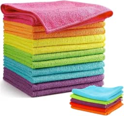 Kit 5 Panos Microfibra Limpeza Multiuso Reutilizável Lavável Limpa Pia Móveis Carro Vidro Espelho Secagem Rápida Flanela Premium – CORES SORTIDAS