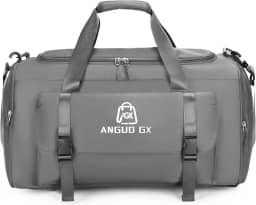 Bolsa grande de Viagem Esportiva academia Feminina, Grande Capacidade, Compartimento com Zíper e impermeável, alça de ombro e vira mochila (cinza)