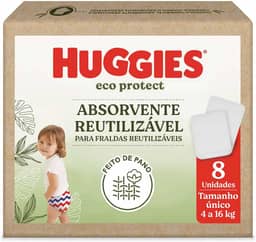 Huggies Absorvente Reutilizável p/Fralda Eco Protect - 8 un