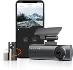 DDPAI N1 Dual Câmera Veicular Frontal Traseira 1296P+1080P, Dachcam com WiFi, Câmera para Carro com Aplicativo, Supercapacitor, Visão Noturna, Gravação em Loops, Estacionamento 24H (Sem Cartão SD)