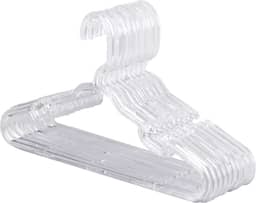 Kit 50 Cabide Infantil Reforçado Cristal Acrílico 8MM Transparente