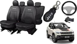 Capa de couro para o banco jepp compass 2018-2024 proteção impermeável