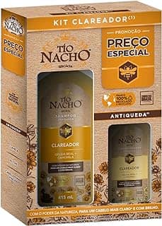Tio Nacho Kit Shampoo E Condicionador Clareador Com Geleia Real Antiqueda Para Cabelos Mais Macios E Nutridos - Tratamento Completo Para Todos Os Tipos De Cabelo - 415 Ml (2-Pack)