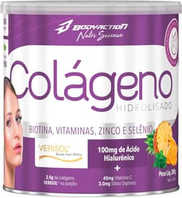 Colágeno Verisol com Ácido Hialurônico 200g Sabor Abacaxi com Hortelã Bodyaction