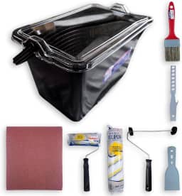 Pintura Compel C/Bandeja 11 Litros Suporte Duplo 46cm Rolo Lã Polipop 46cm Rolo Lã Microfibra - 7 Peças | 0.969