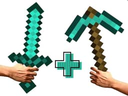 Kit espada e picareta pixel mdf