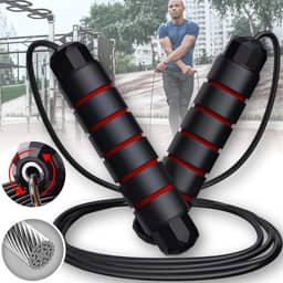 Corda De Pular Speed Rope Profissional Fitness Ajustável De 3m Com Rolamento e Cabo De Aço Revestido