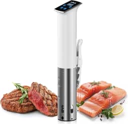 Wancle Máquinas de Sous Vide, Circulador de Imersão de Panela Sous-Vide de 1100 Watts, IPX7 Impermeável, Silencioso, Fácil de Usar para Chefs Domésticos