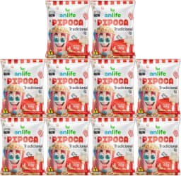 Kit 10 Pipocas Anlife Salgada 65g - Tradicional Ou Bacon (65g, 10x Pipoca Tradicional)