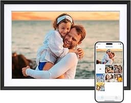 Dragon Touch Porta-Retratos Digital Wi-Fi De 10,1'' - Tela Sensível Ao Toque Hd Ips 1280*800, Rotação Automática, Compartilhamento Instantâneo Fotos E Vídeos Por Meio Aplicativo Gratuito. Melhores P