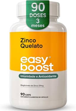 Zinco Quelato Easy Boost Bisglicinato 100% 29mg 90 Capsulas