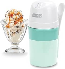 DASH Máquina De Sorvete My Pint (Aqua): Cremoso Multiuso Para Gelato Caseiro, Sorvete, Iogurte Congelado, Inclui Colher Misturar, Fácil Limpar E Armazenar