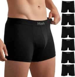 Kit 6 Cuecas Boxer Mash Sem Costura Poliamida Toque Gelado Box Masculina Adulto