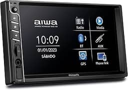 Car Áudio Central Multimídia, AIWA, Tela 7' HD, Bluetooth, Espelhamento, Touch, Rádio FM - AWS-CA-DD-01 CAR AUDIO 2DIN AWS-CA-DD-01 BIVOLT